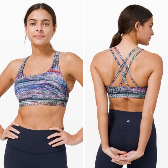 lululemon athletica Other - Lululemon Energy Bra (B/C Cup) in Digital Oasis Alpine White Multi, Size 4